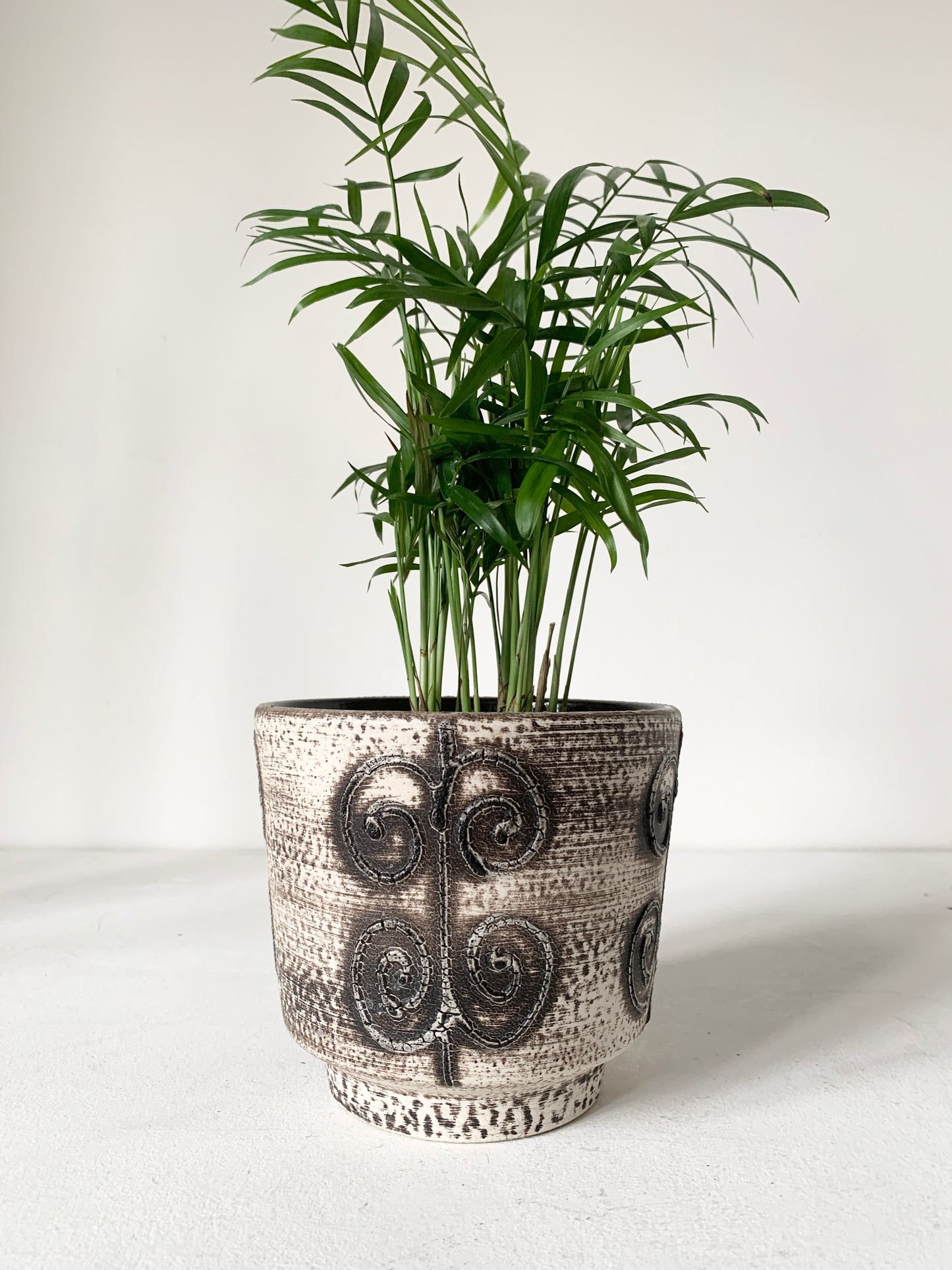 Mid Century Black & White Plant Pot