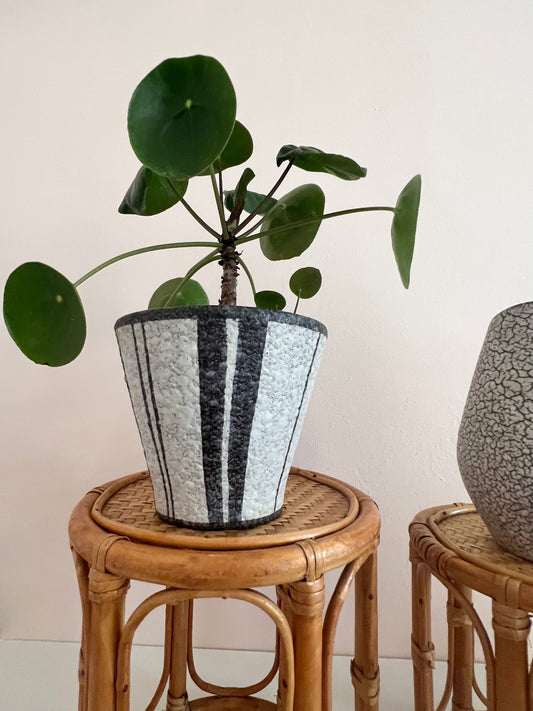 Mid Century Patterned Plant Pot