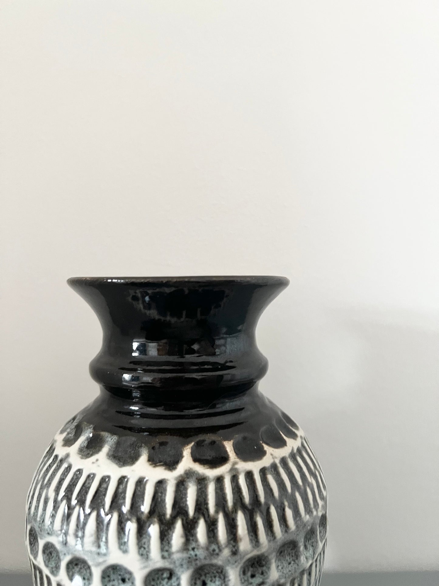 Vintage Mid Century West German Fat Lava Vase by Bay Keramik