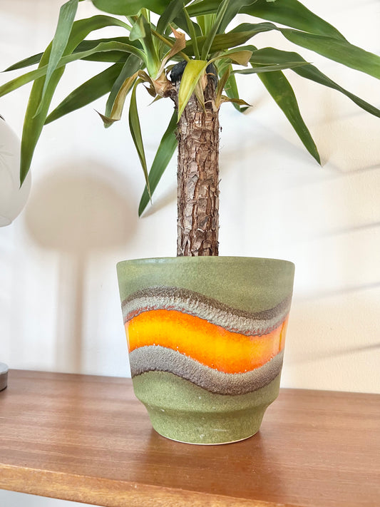 Green Fat Lava Planter