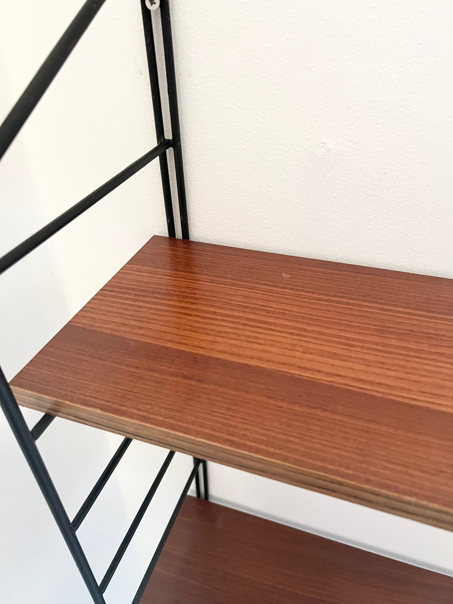 Vintage Mid Century String Wall Shelving Unit