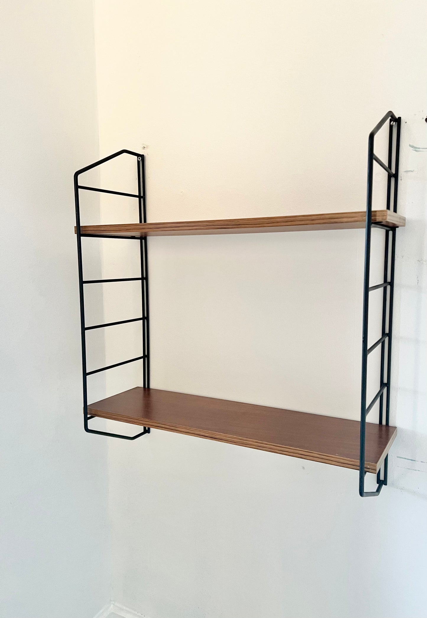 Vintage Mid Century String Wall Shelving Unit