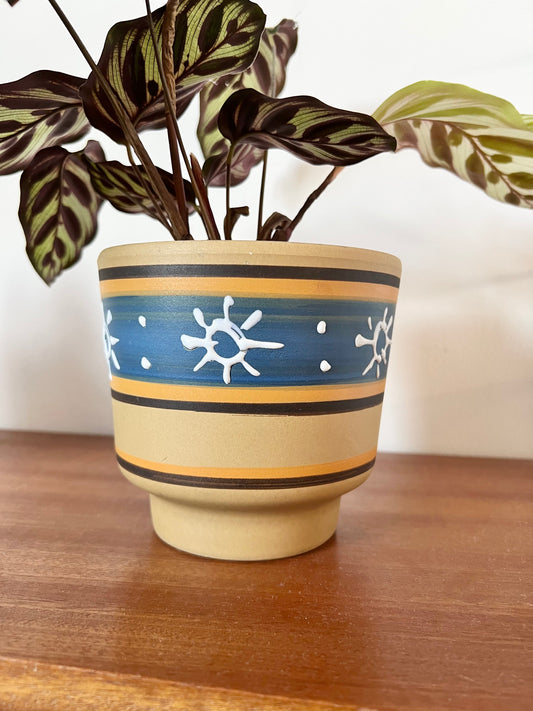 Mid Century Patterned plant pot