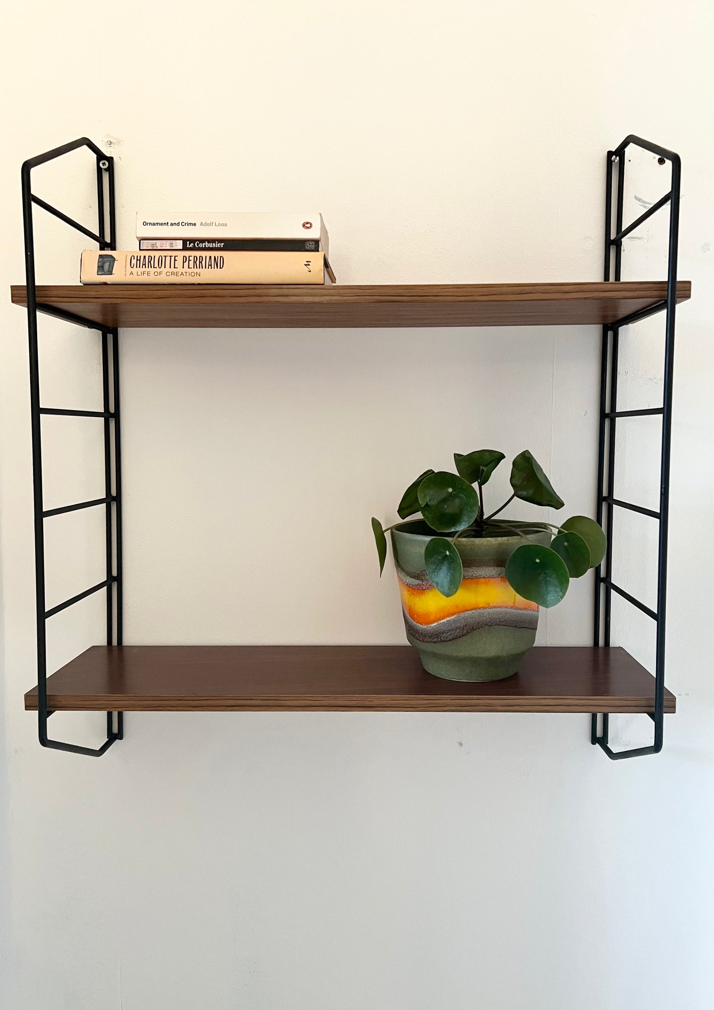 Vintage Mid Century String Wall Shelving Unit