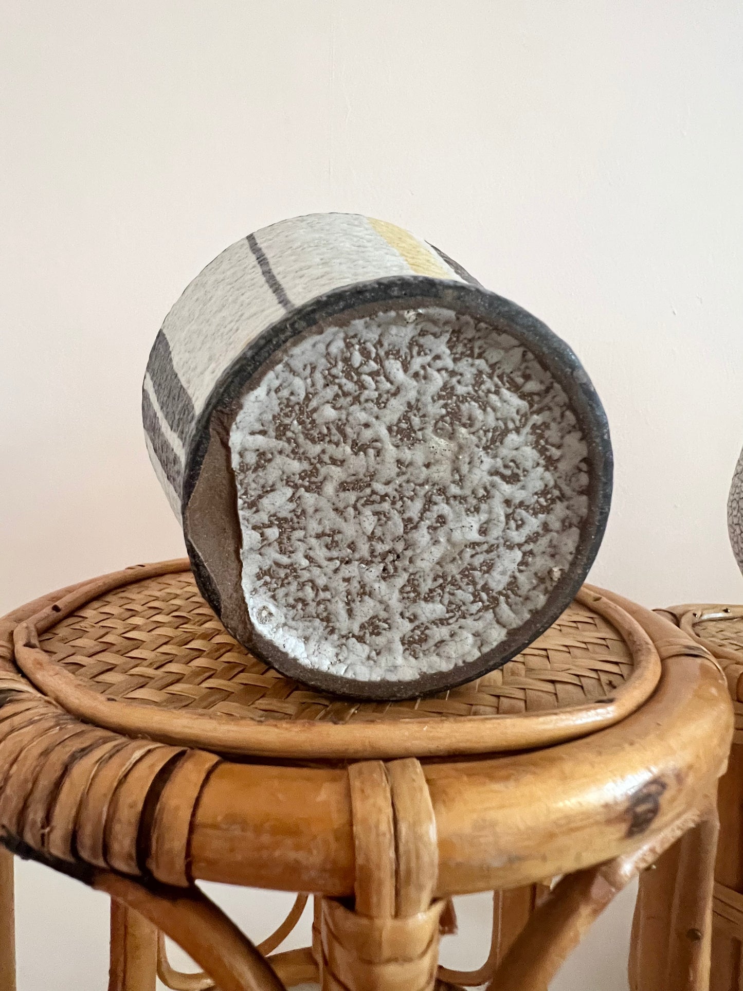 Mid Century Patterned Plant Pot