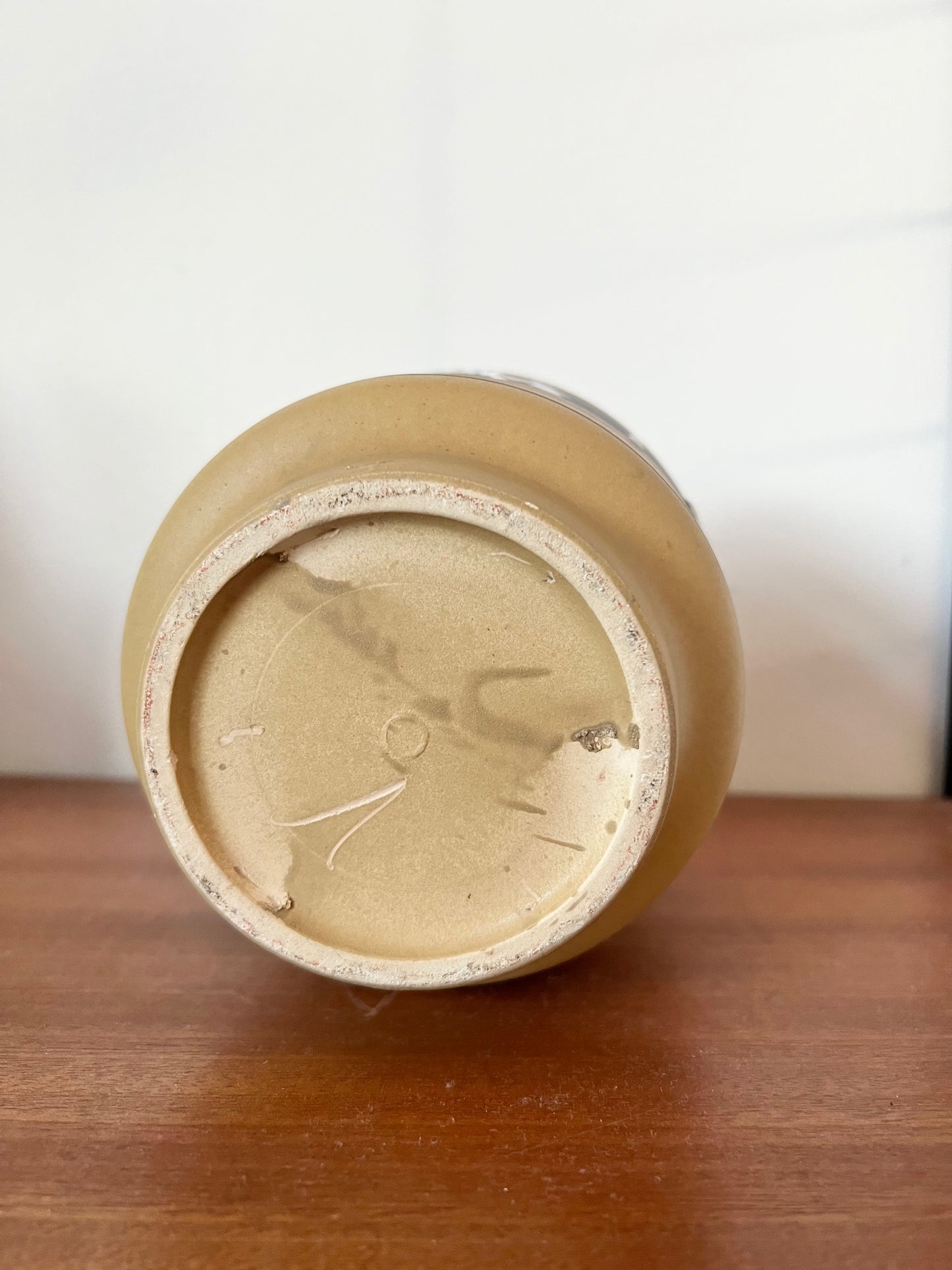 Mid Century Patterned plant pot