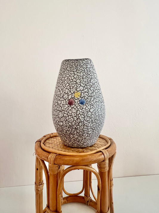 Mid Century Crackled Vase