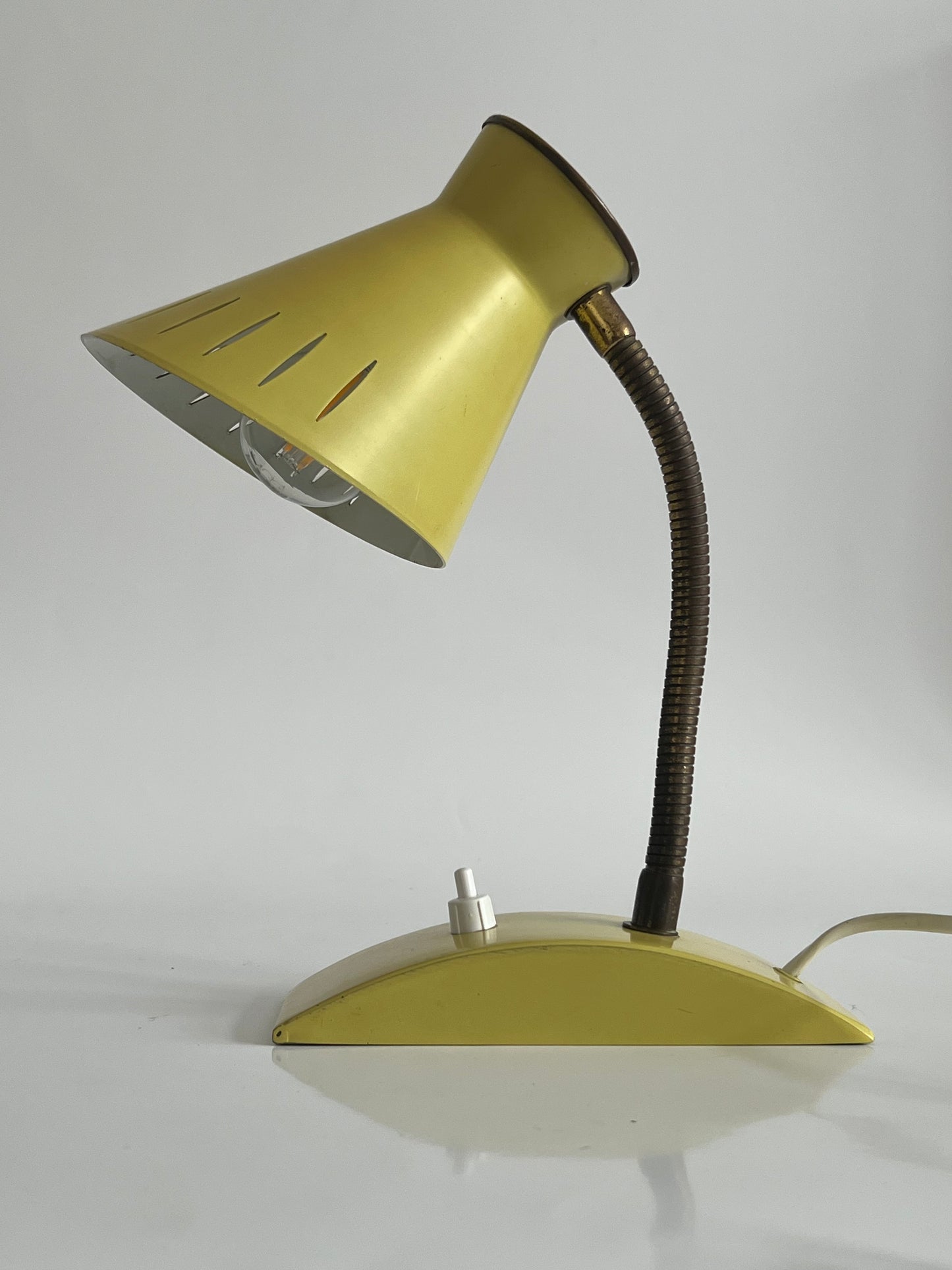 Mid Century Modern Yellow Diabolo Desk/Table Lamp