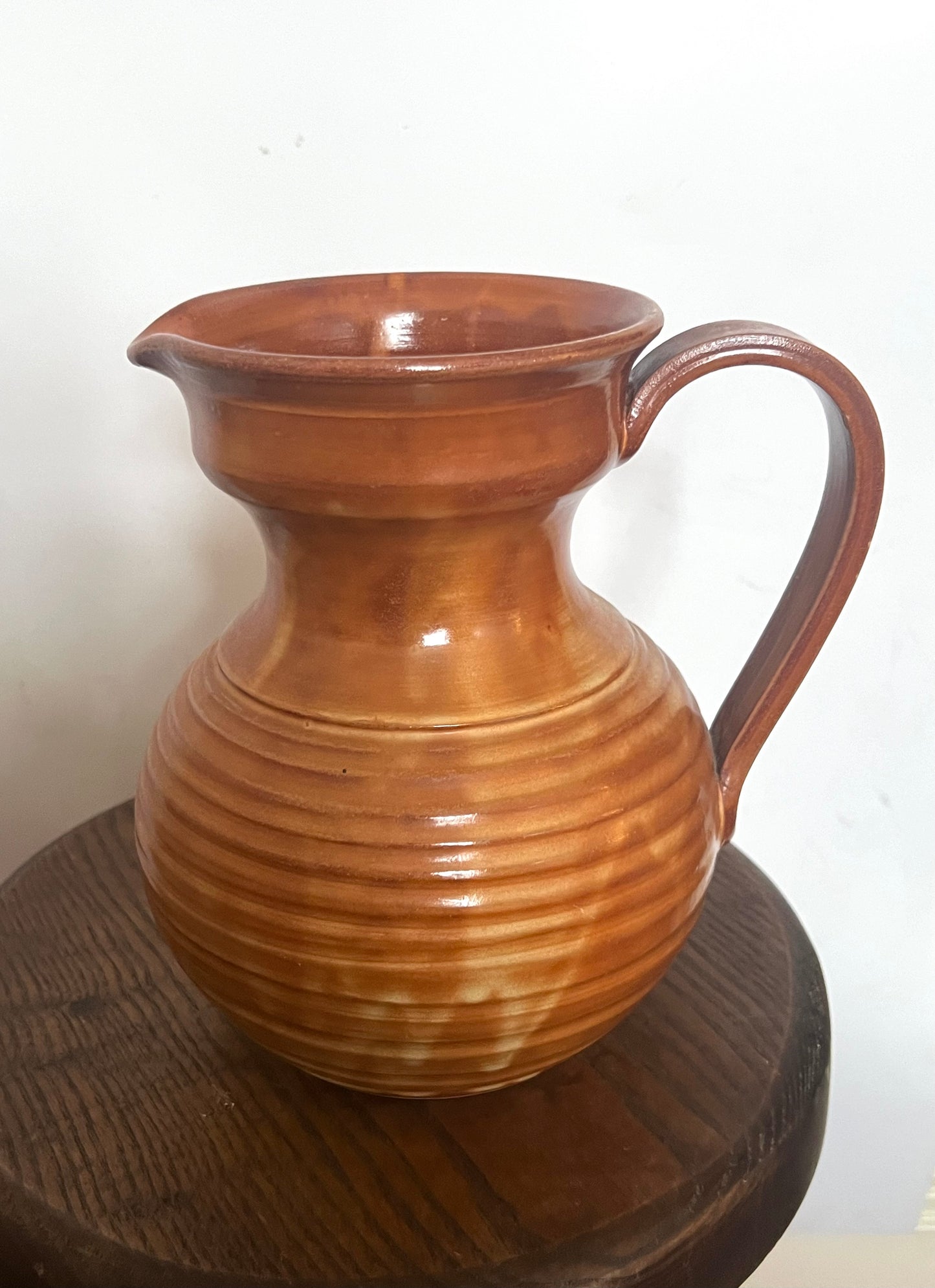 Mid Century Rustic Stonewear Pitcher