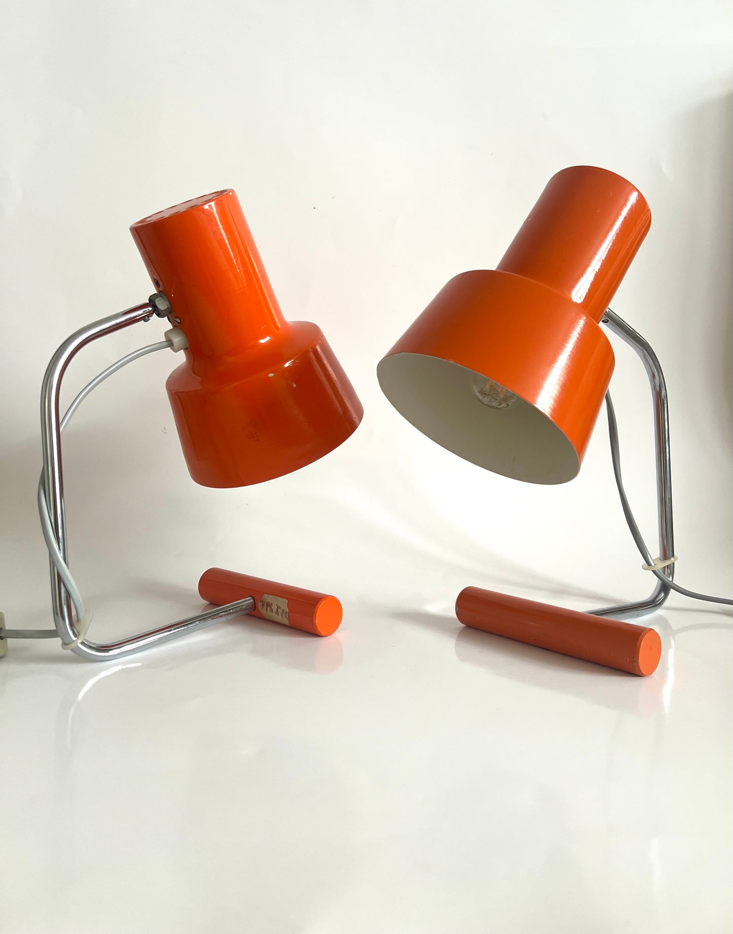 Pair Of Mid-Century Table Lamps By Josef Hurka For Napako, Czechoslovakia