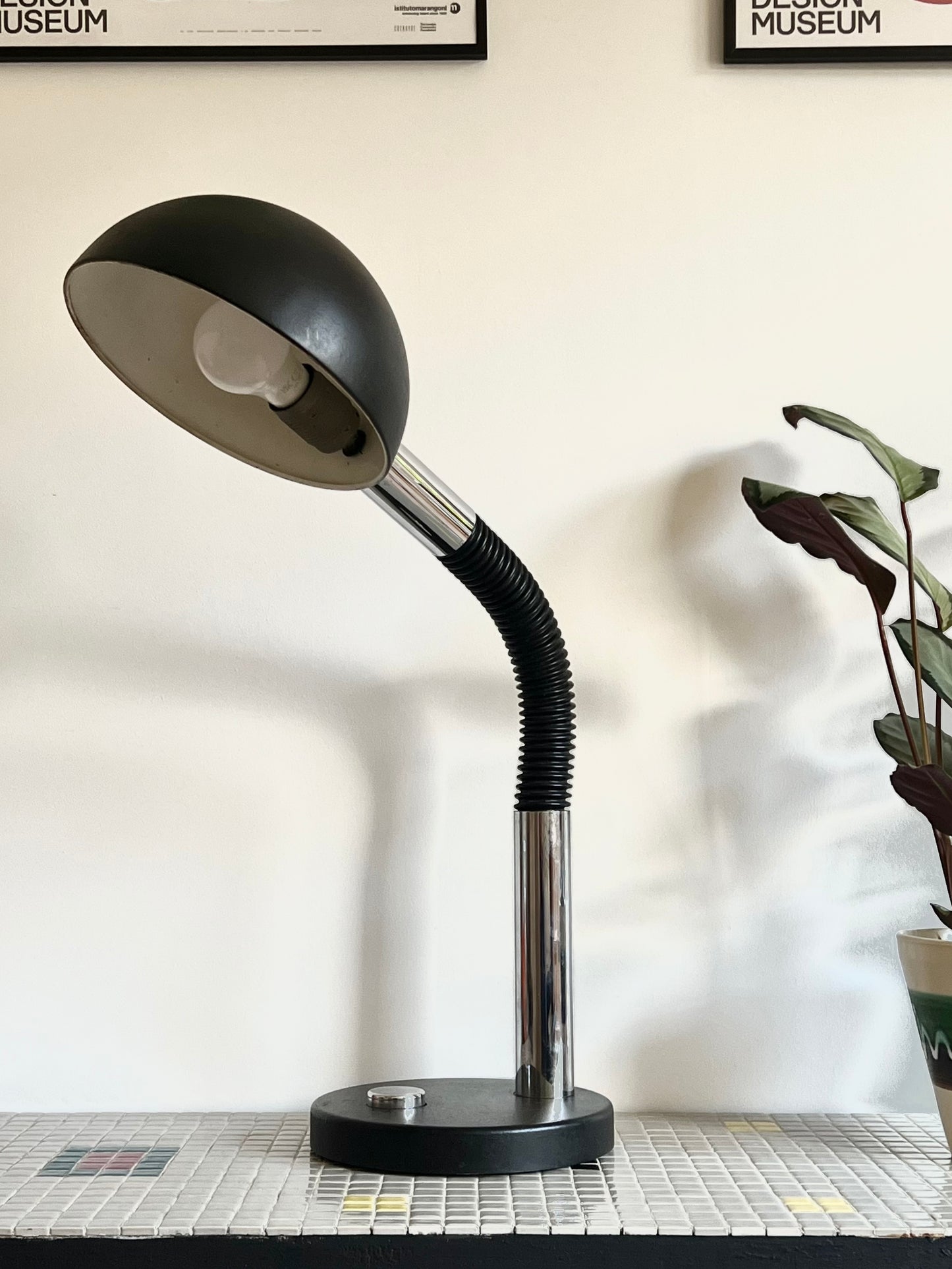 Vintage Mid Century Space Age XL Table Lamp By Hillebrand