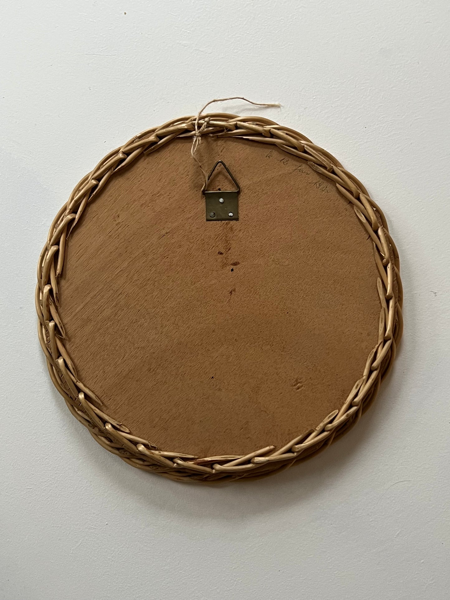 Mid Century French Rattan Cane Mirror