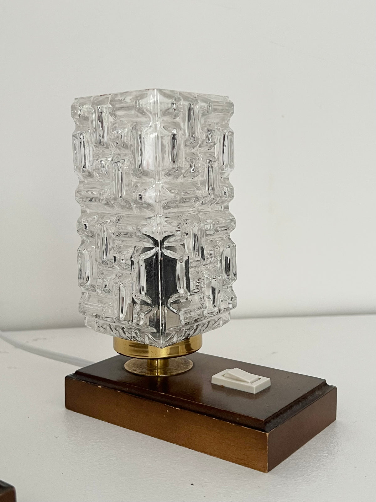 Mid Century Pair of Brutalist Table Lamps