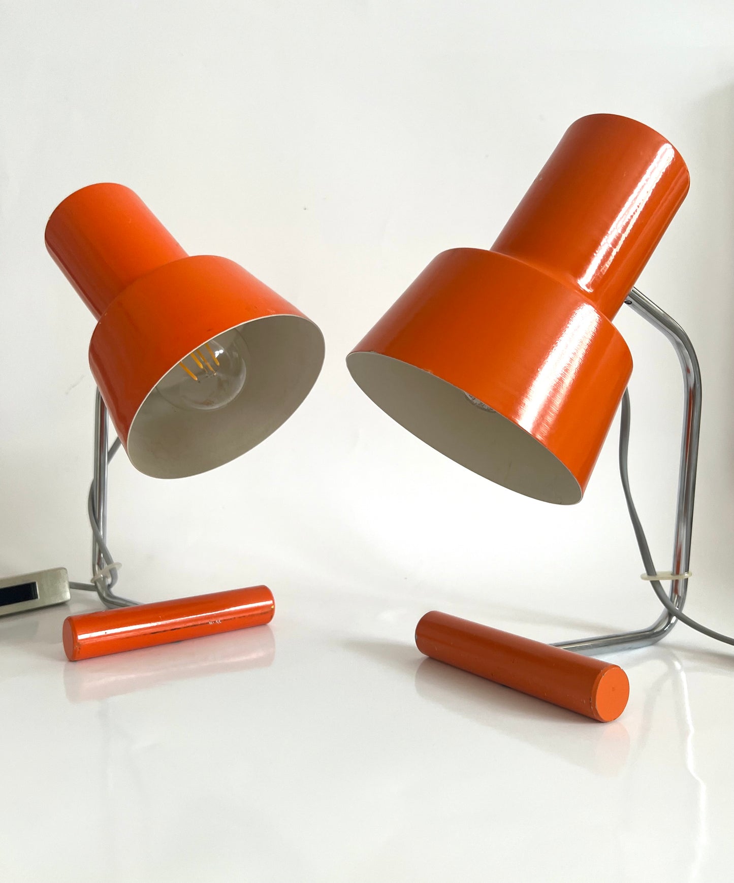 Pair Of Mid-Century Table Lamps By Josef Hurka For Napako, Czechoslovakia