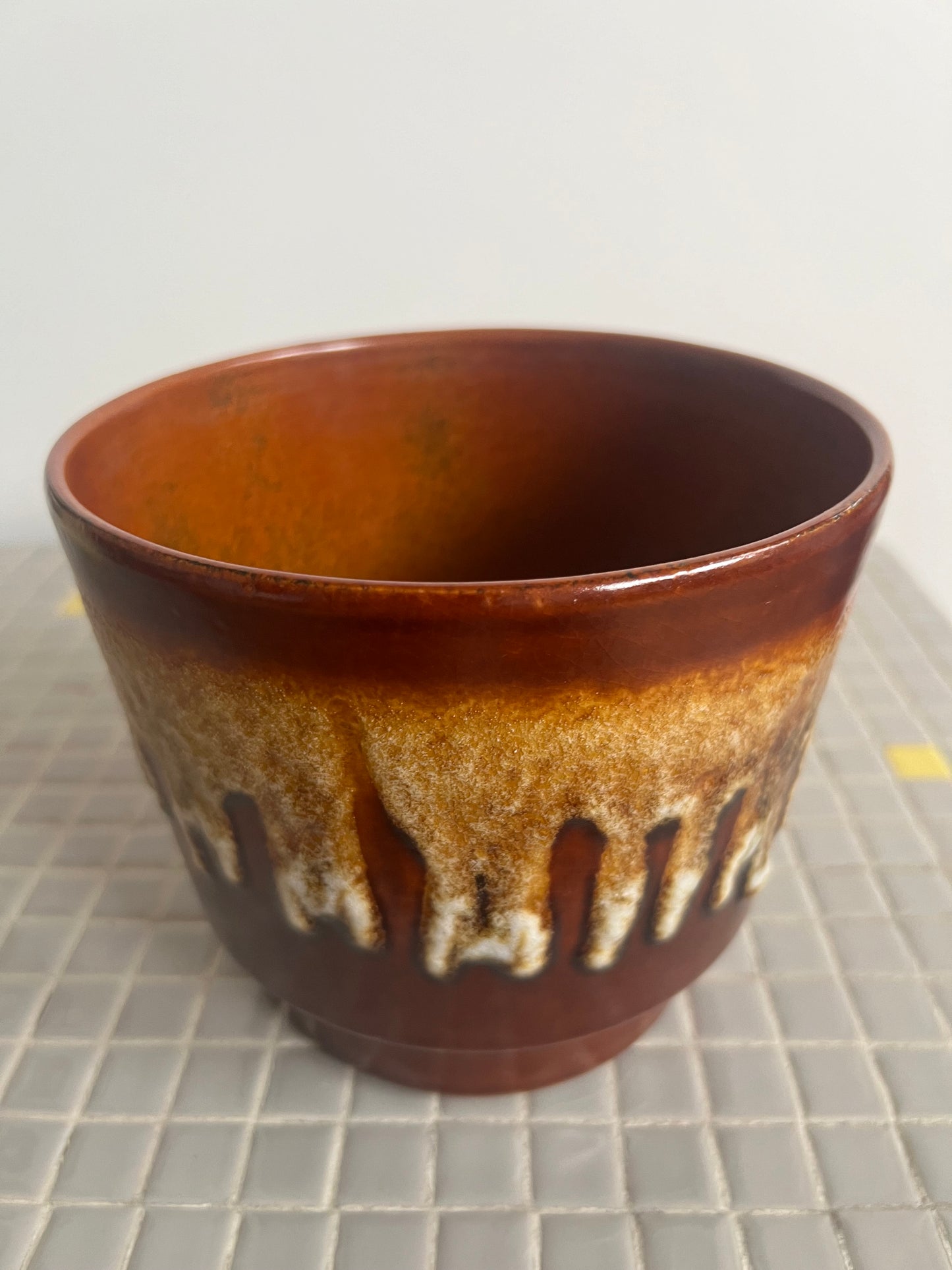 Mid Century Fat Lava West Style German Planter