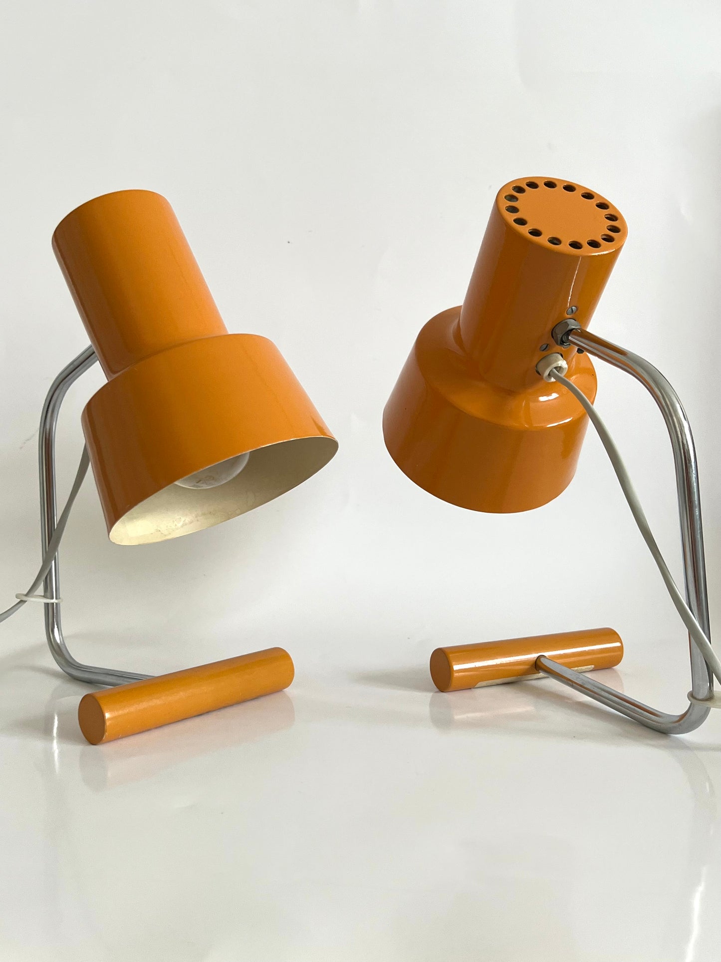 Pair Of Mid-Century Table Lamps By Josef Hurka For Napako, Czechoslovakia