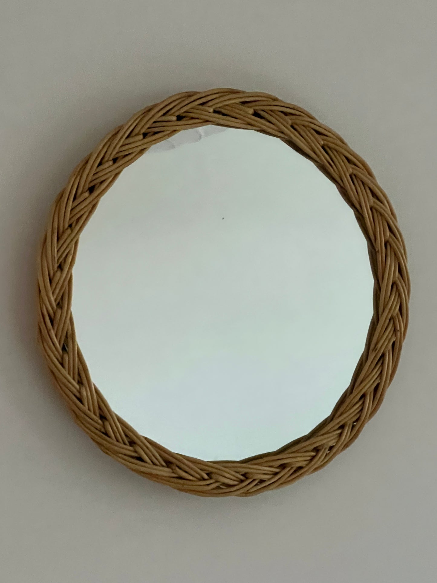 Mid Century French Rattan Cane Mirror