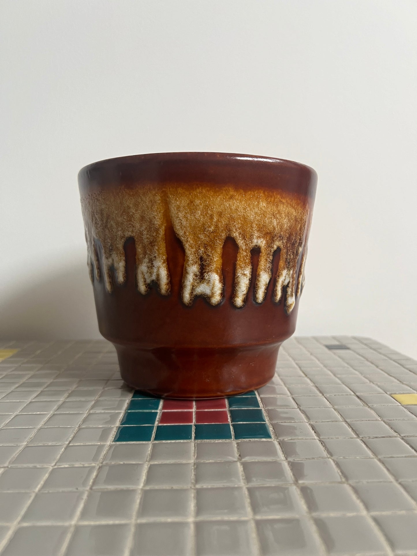 Mid Century Fat Lava West Style German Planter