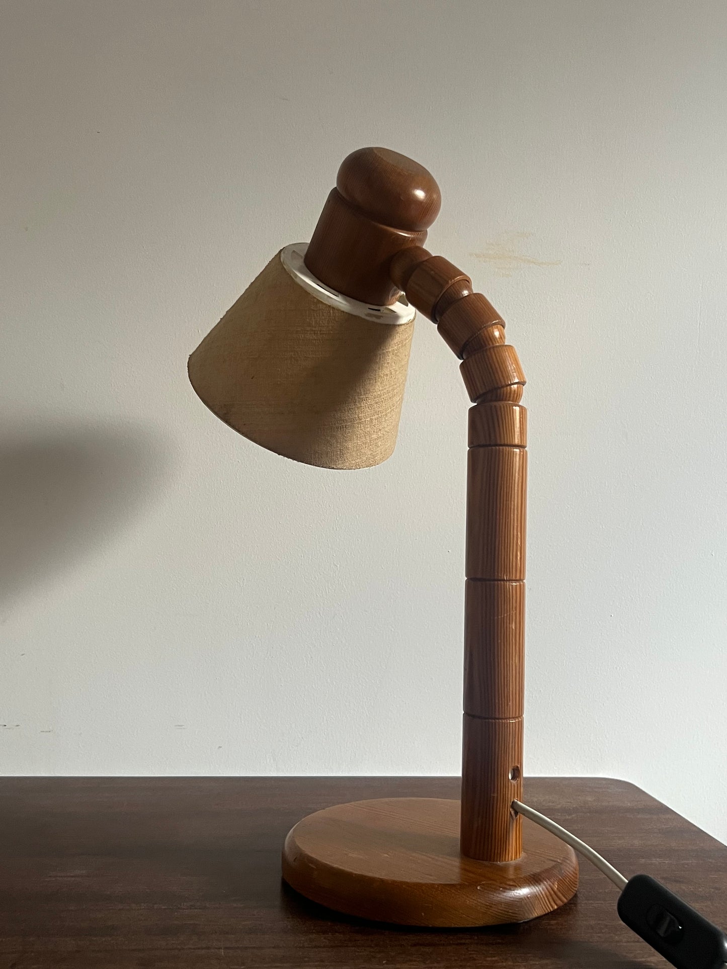 Pine Adjustable Table Lamp by Solbackens Svarveri