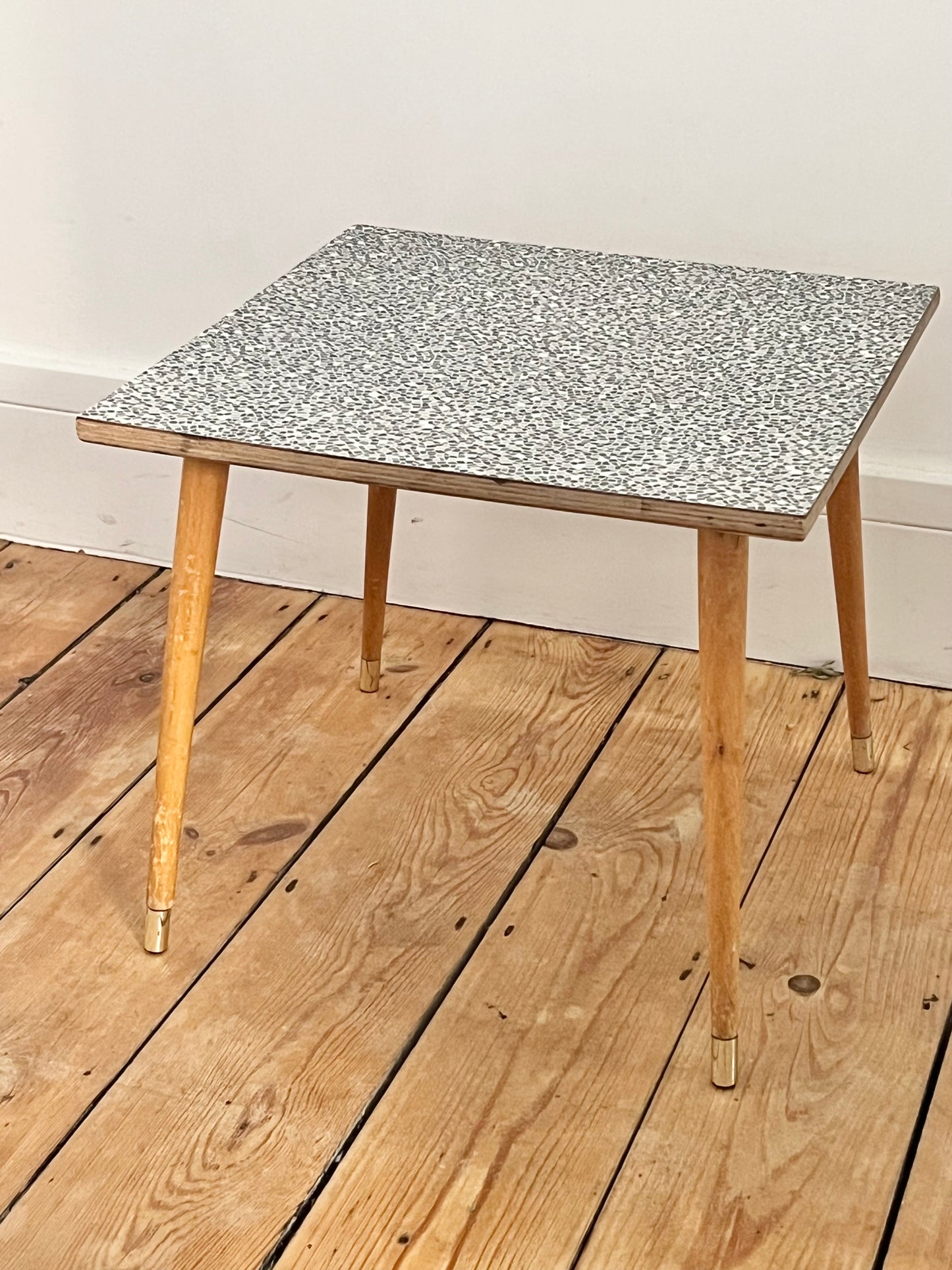 Vintage Mid Century Patterned Side Table/Plant stand