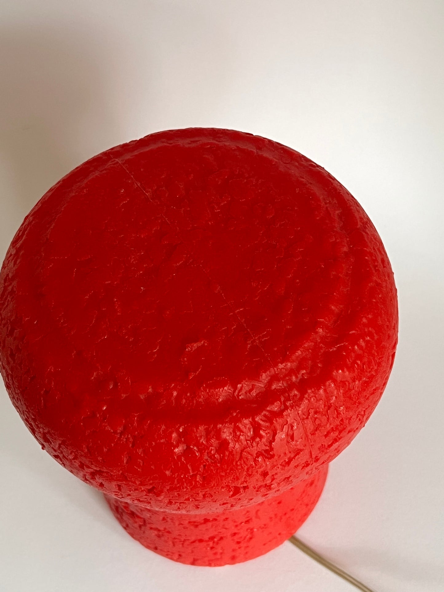 Mid Century Red Champagne Cork Lamp by Pierfrancesco Arnone