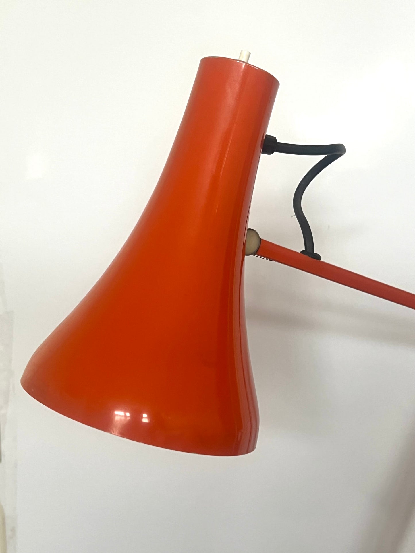 Vintage Herbert Terry Anglepoise 90 Orange Desk Lamp