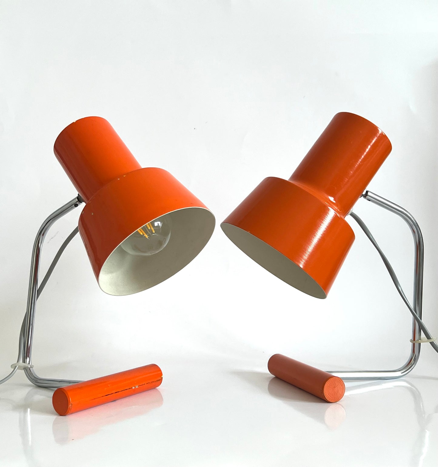 Pair Of Mid-Century Table Lamps By Josef Hurka For Napako, Czechoslovakia