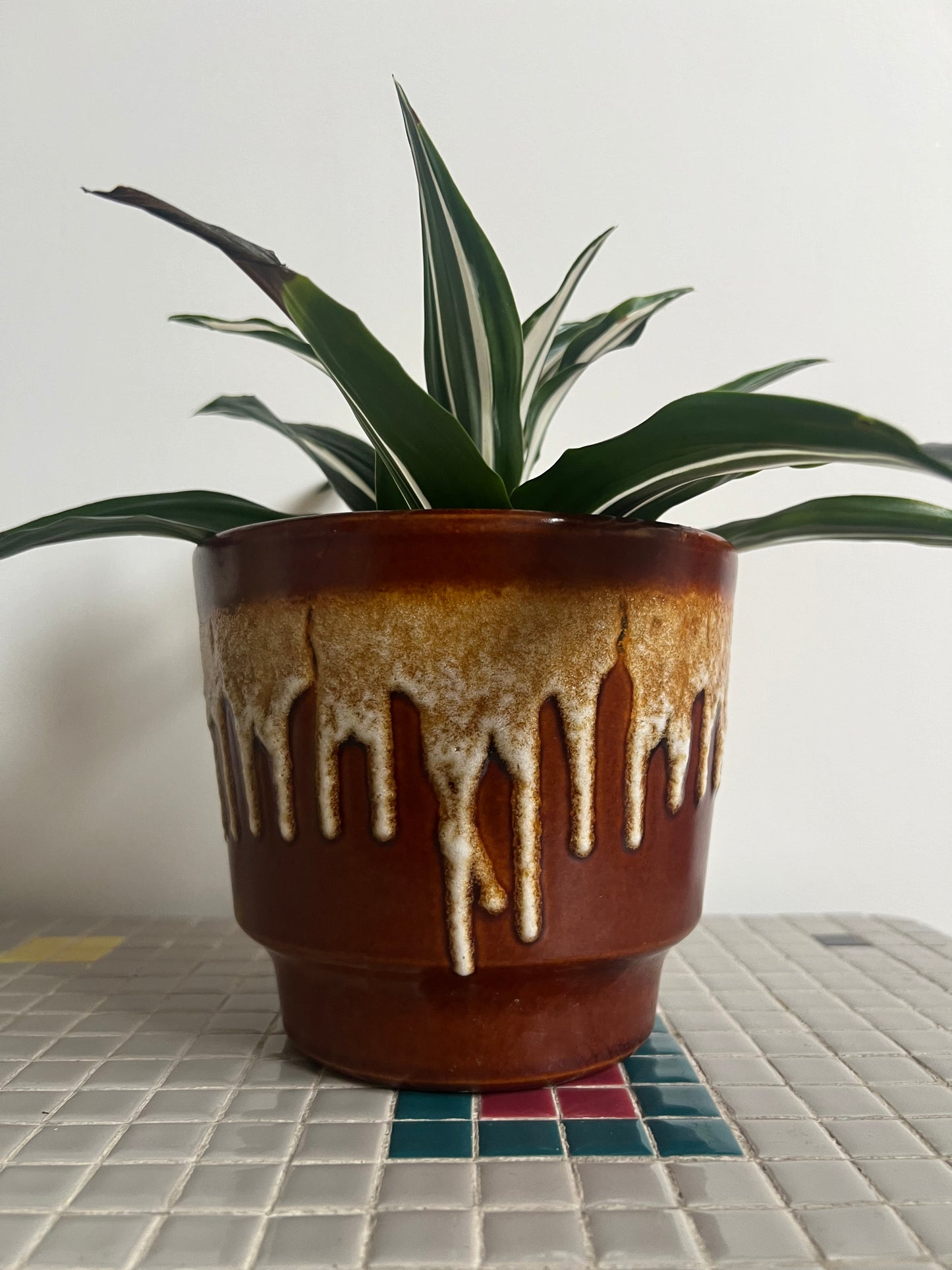 Mid Century Fat Lava West Style German Planter