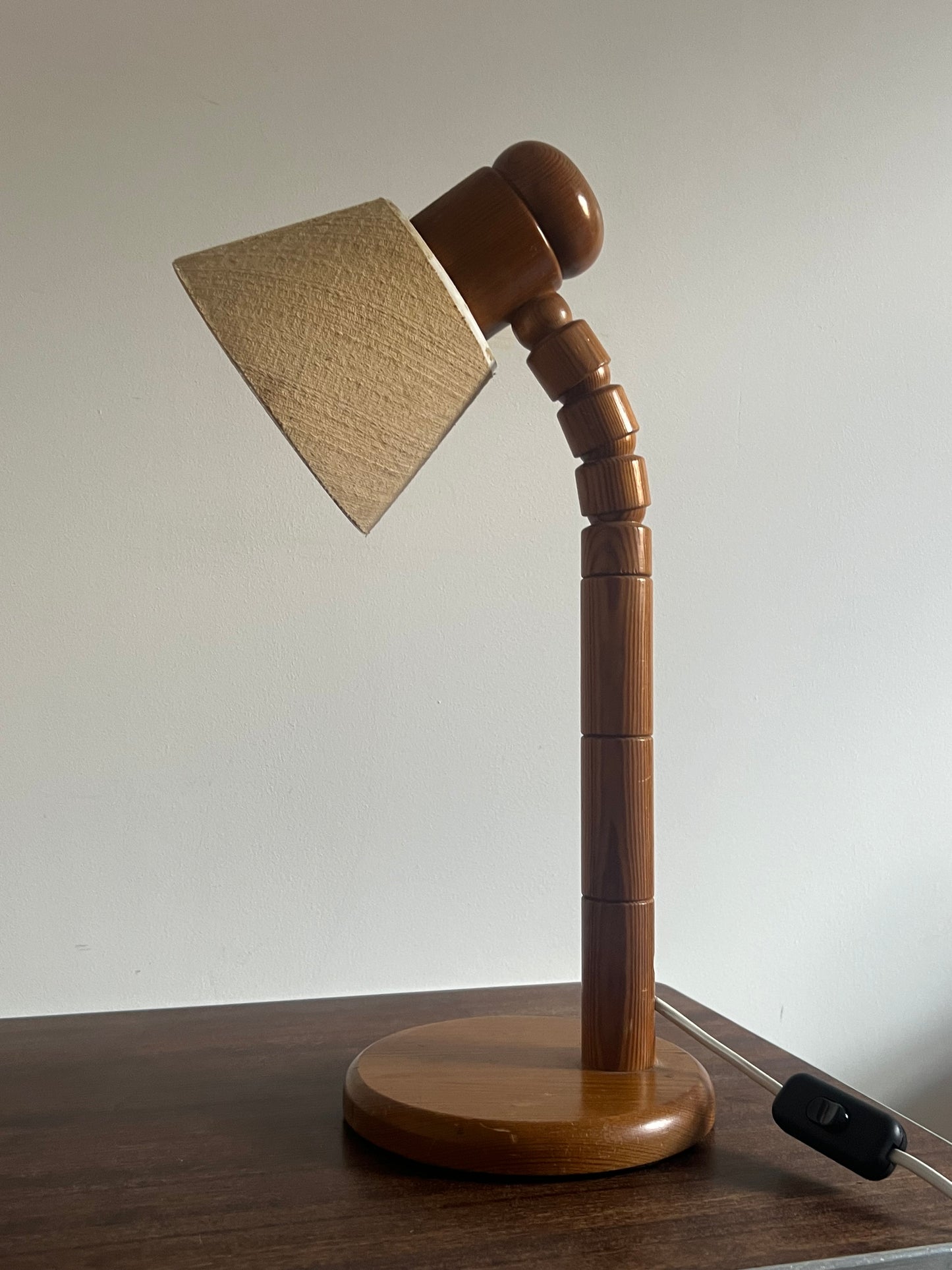 Pine Adjustable Table Lamp by Solbackens Svarveri