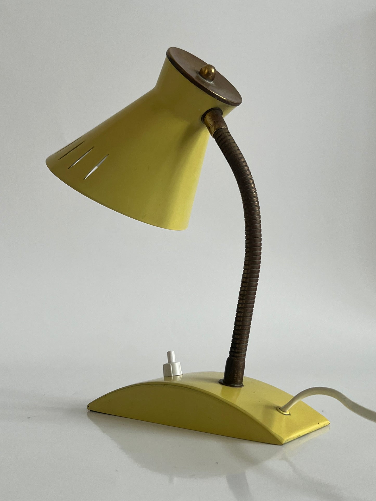 Mid Century Modern Yellow Diabolo Desk/Table Lamp