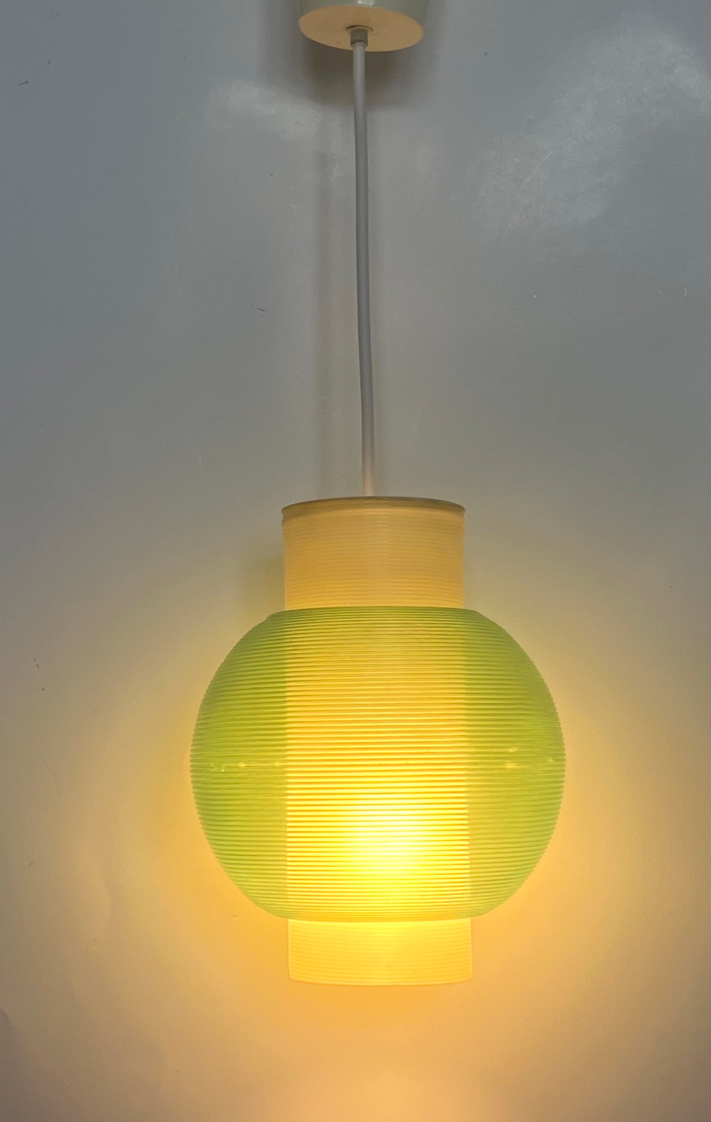 Rare Mid-Century Modern Rotaflex Pendant Lamp by Yasha Heifetz USA 1960s