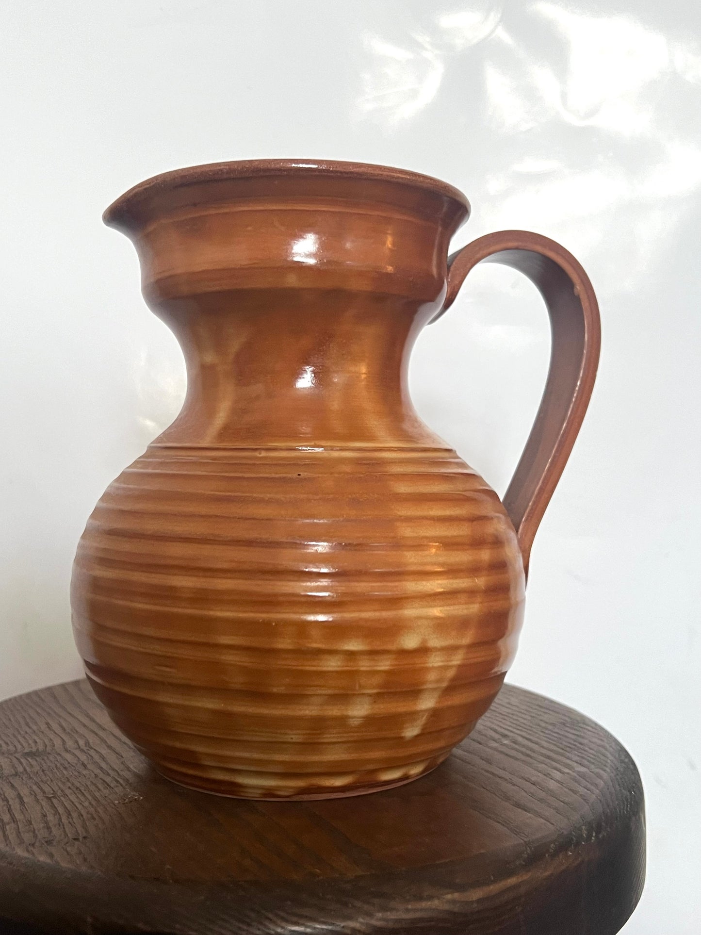 Mid Century Rustic Stonewear Pitcher