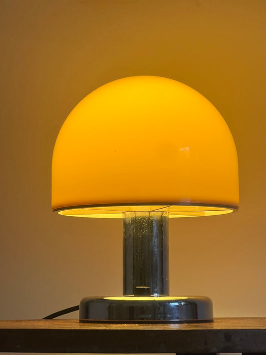 Mid Century Chrome Mushroom Lamp