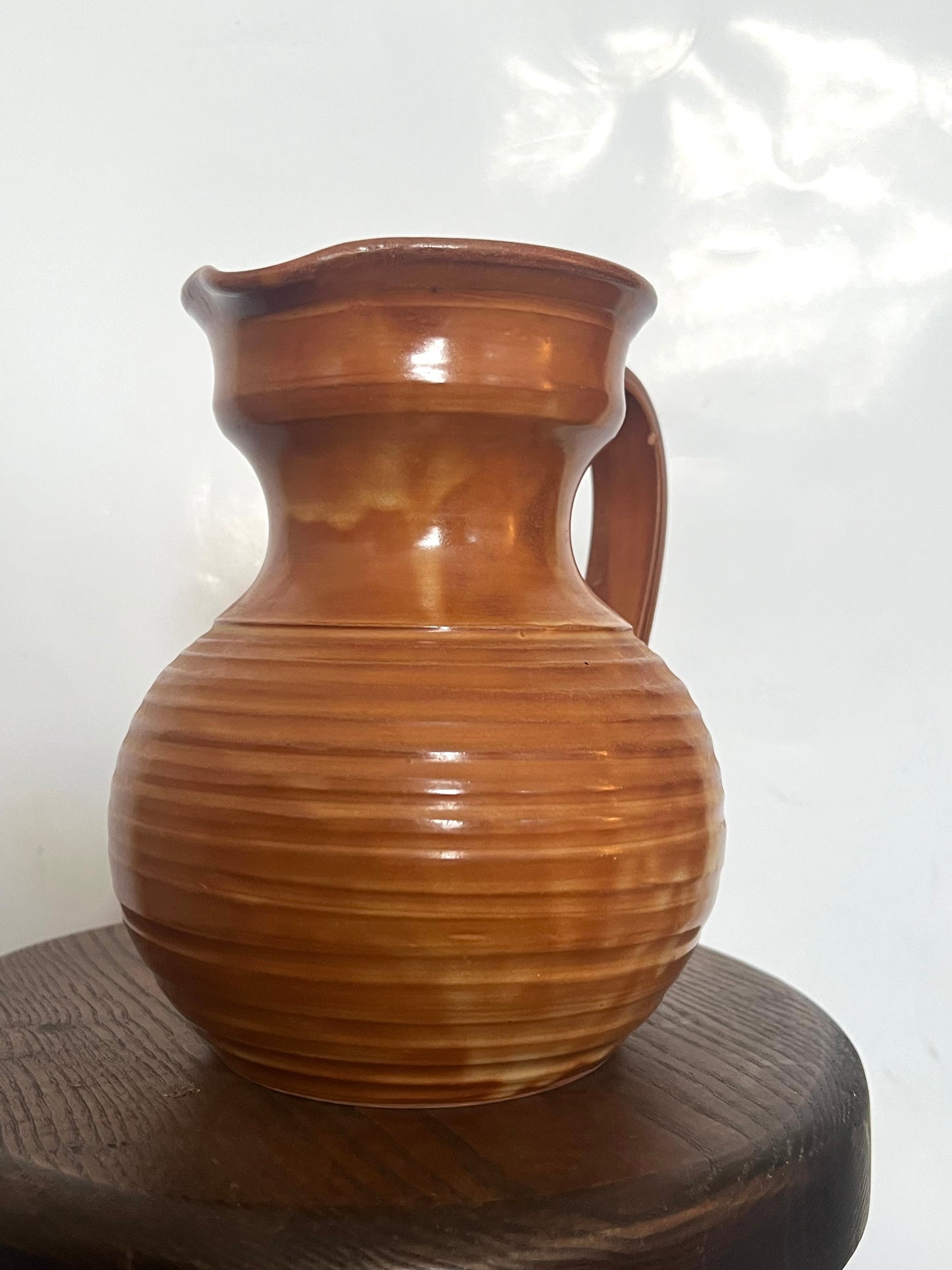 Mid Century Rustic Stonewear Pitcher