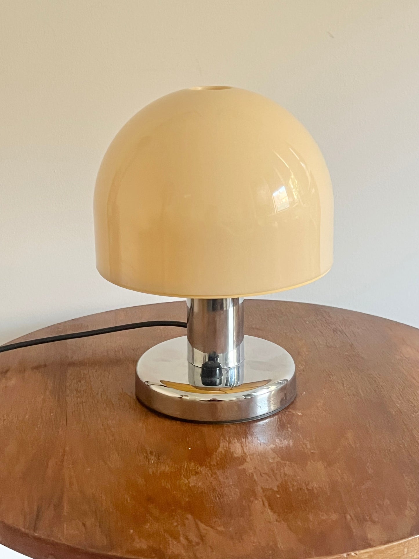Mid Century Chrome Mushroom Lamp