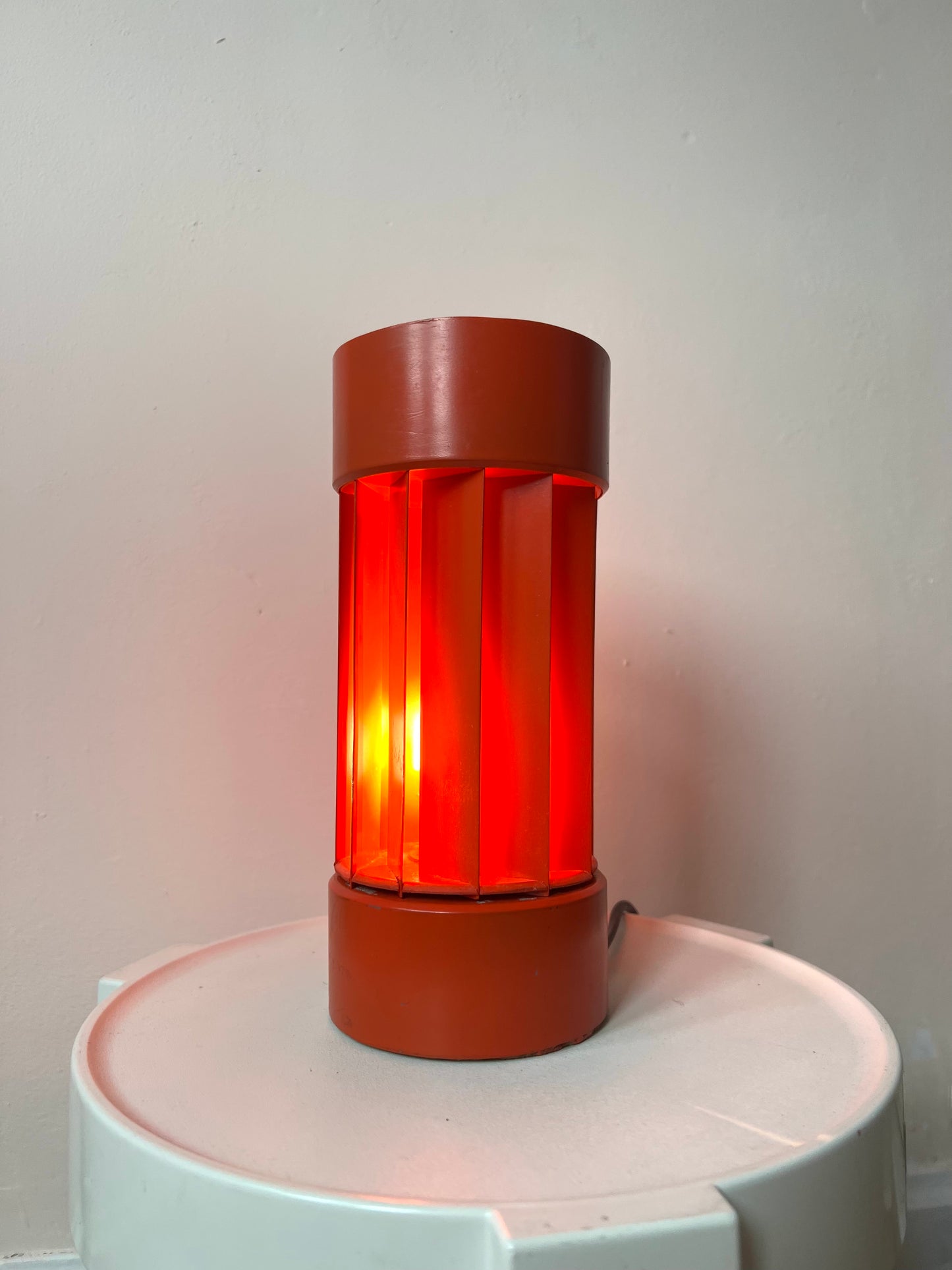 Mid Century Sculptural Cylinderical Table Lamp