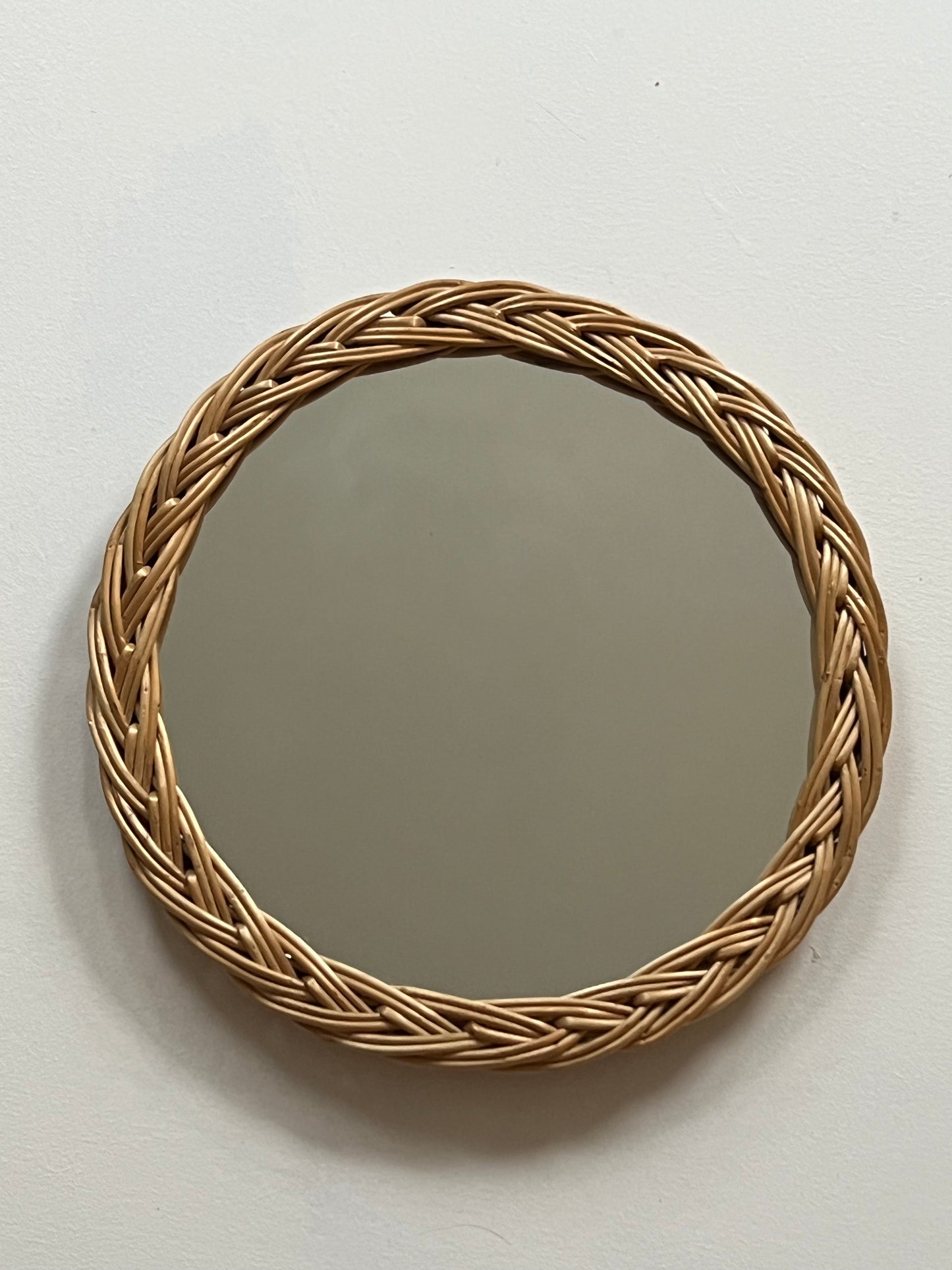 Mid Century French Rattan Cane Mirror