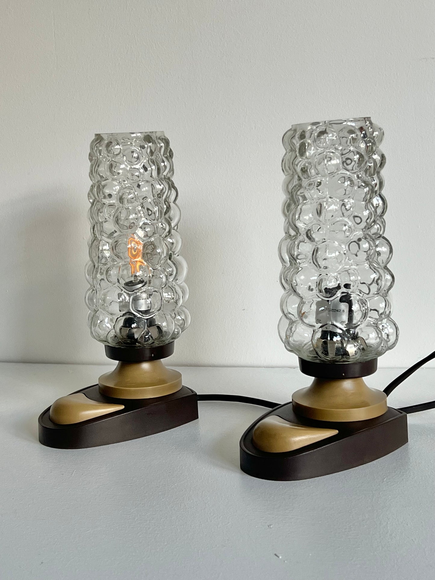 Mid Century Space Age Pair of Bedside Lamps