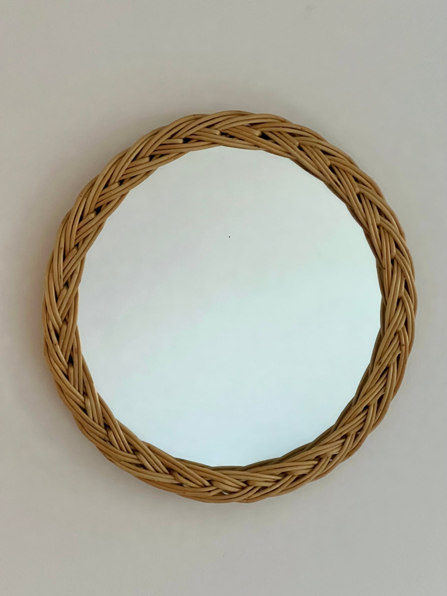 Mid Century French Rattan Cane Mirror