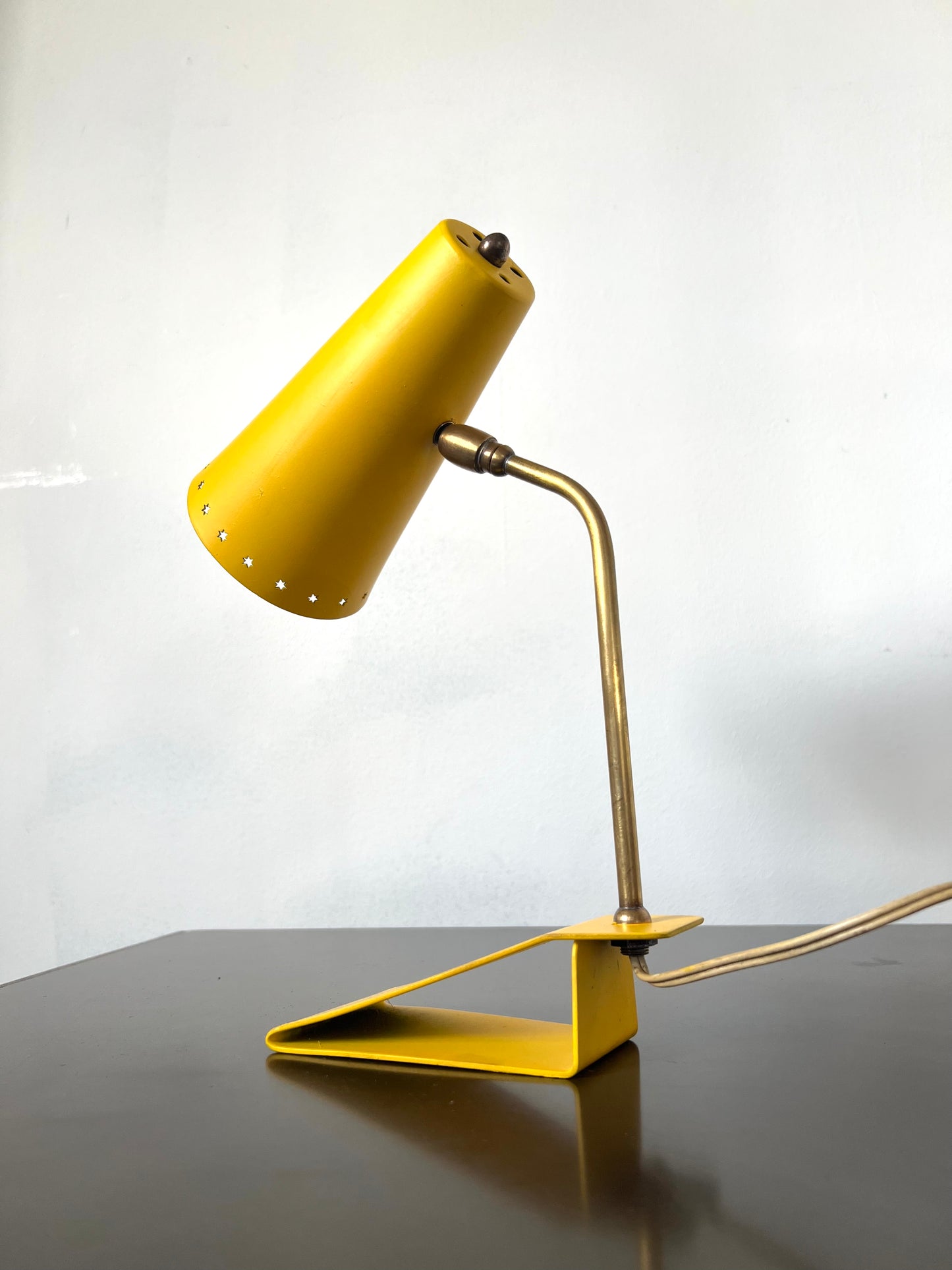 Mid Century Yellow Desk Lamp by Hala Zeist