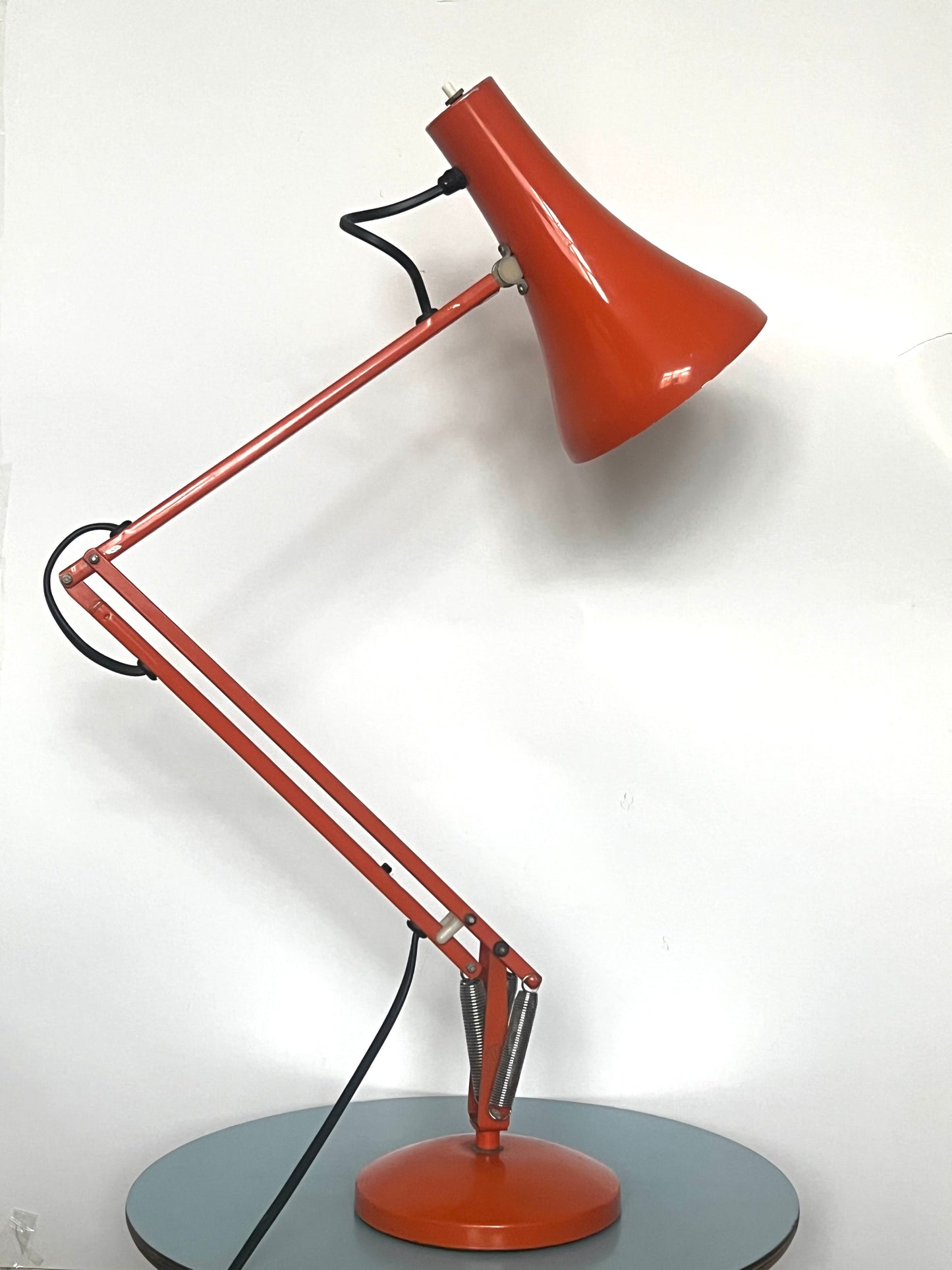 Vintage Herbert Terry Anglepoise 90 Orange Desk Lamp