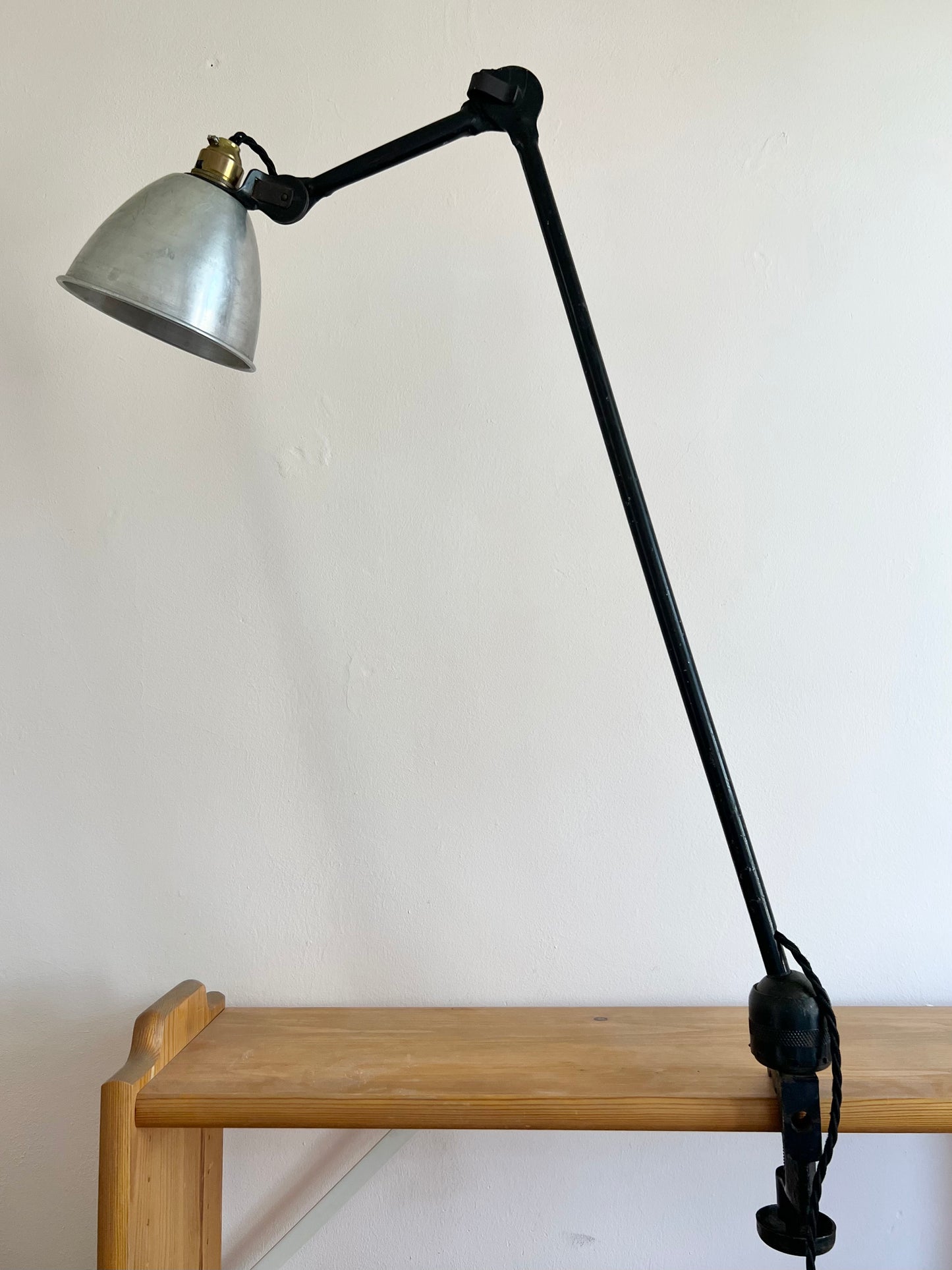 Art Deco Vintage Industrial Task Lamp by Bernard Albin Gras for Ravel Clamart