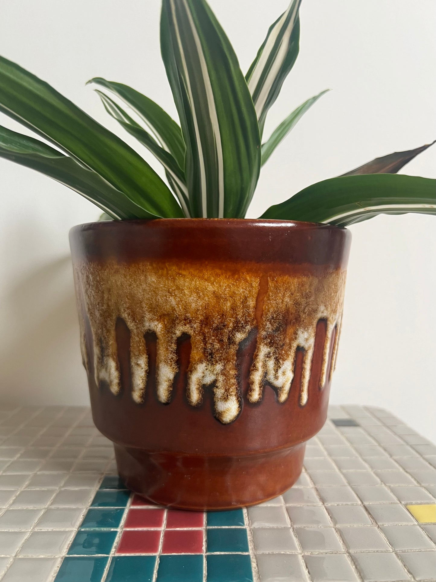 Mid Century Fat Lava West Style German Planter