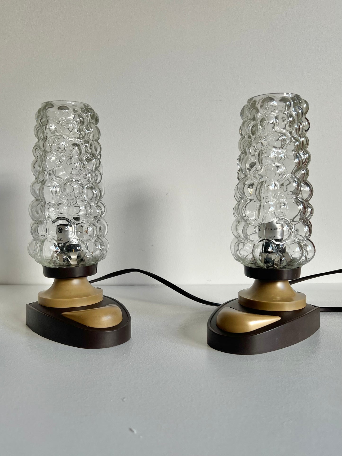 Mid Century Space Age Pair of Bedside Lamps