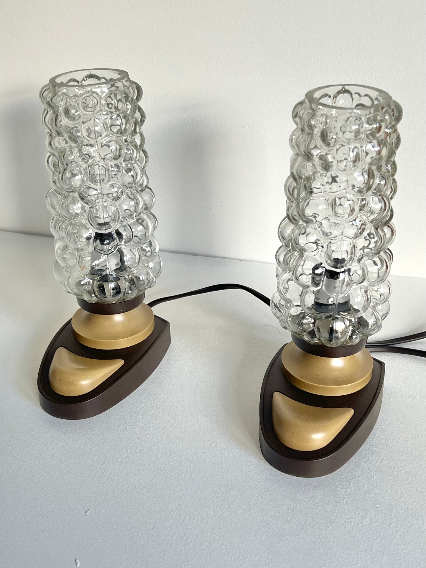 Mid Century Space Age Pair of Bedside Lamps