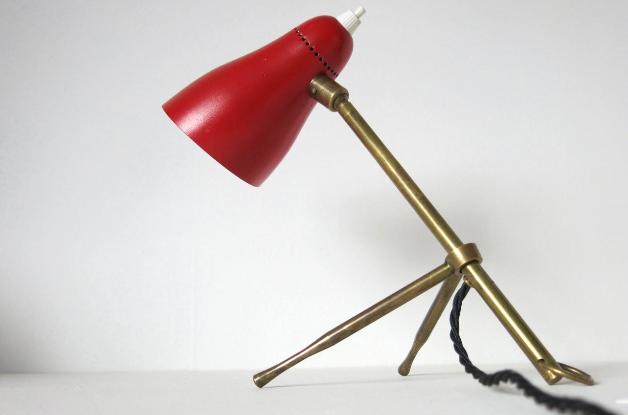 Mid Century 1950s Giuseppe Ostuni Ochetta Table/Wall Lamp for Oluce