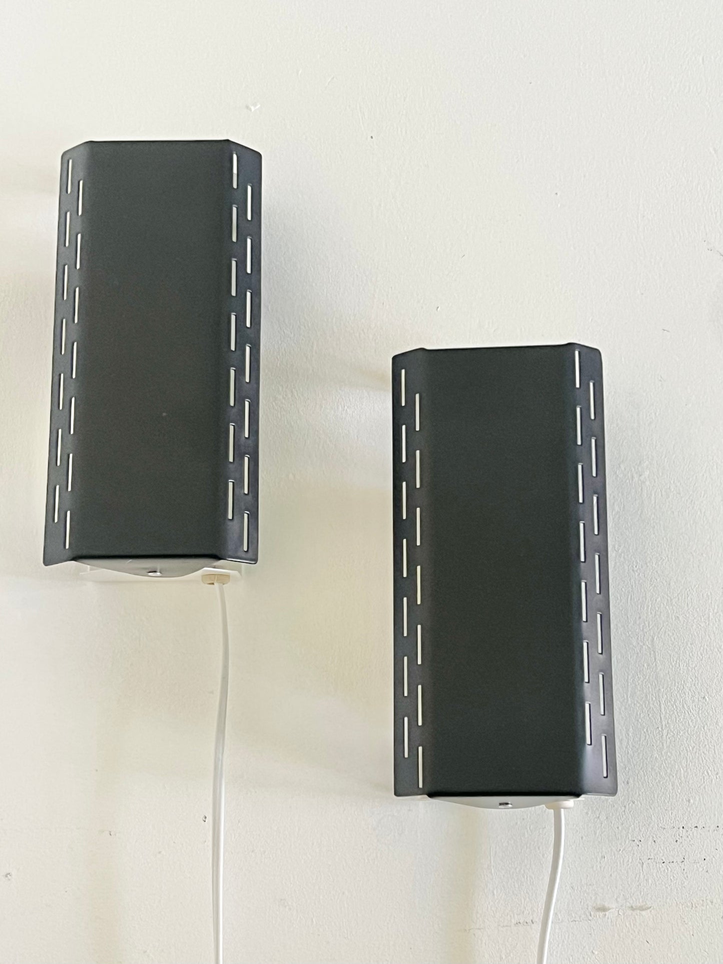Mid Century Pair Of Adjustable Wall Lamps