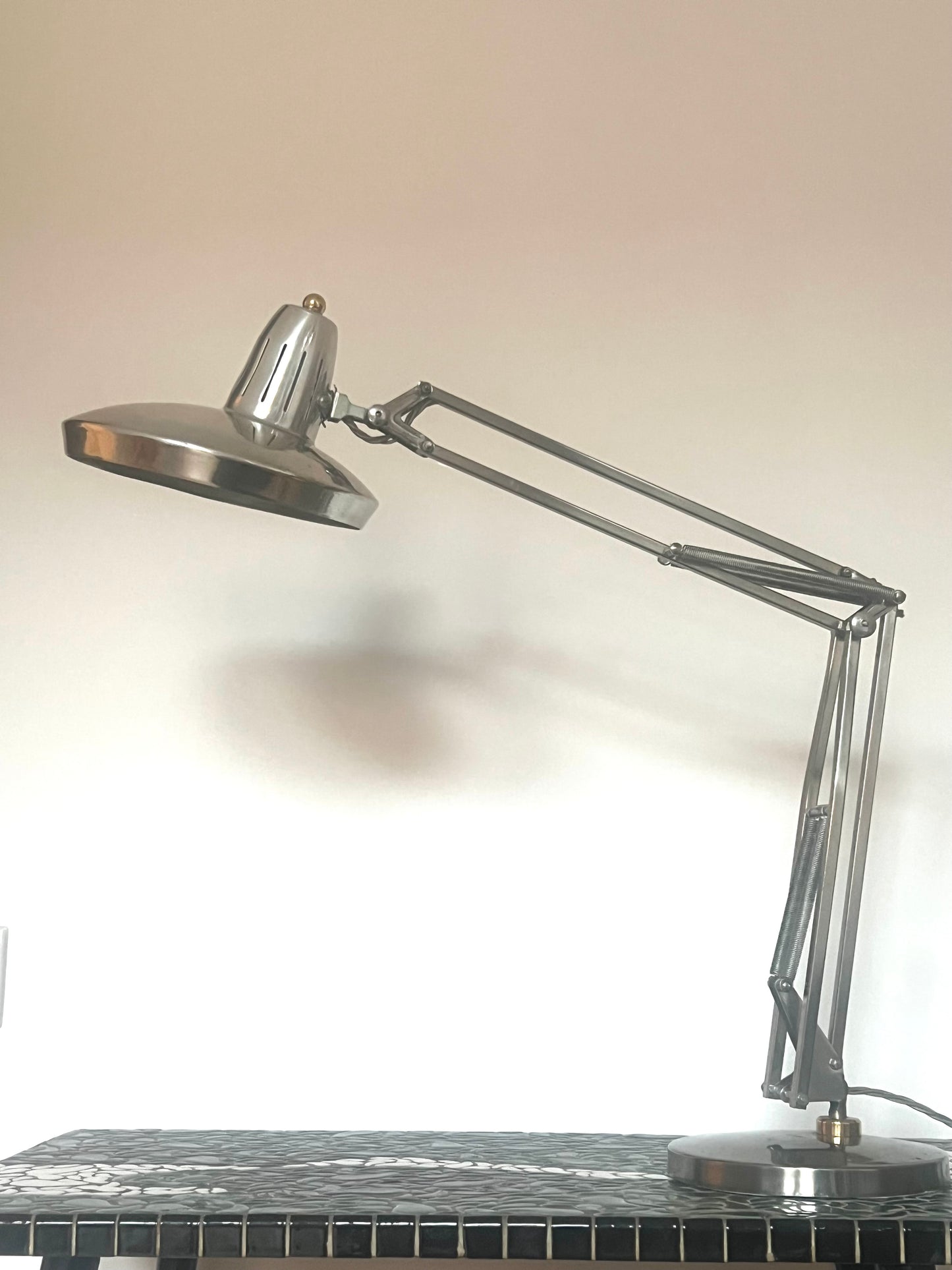 Vintage Mid Century Fase Madrid Chrome Table Lamp