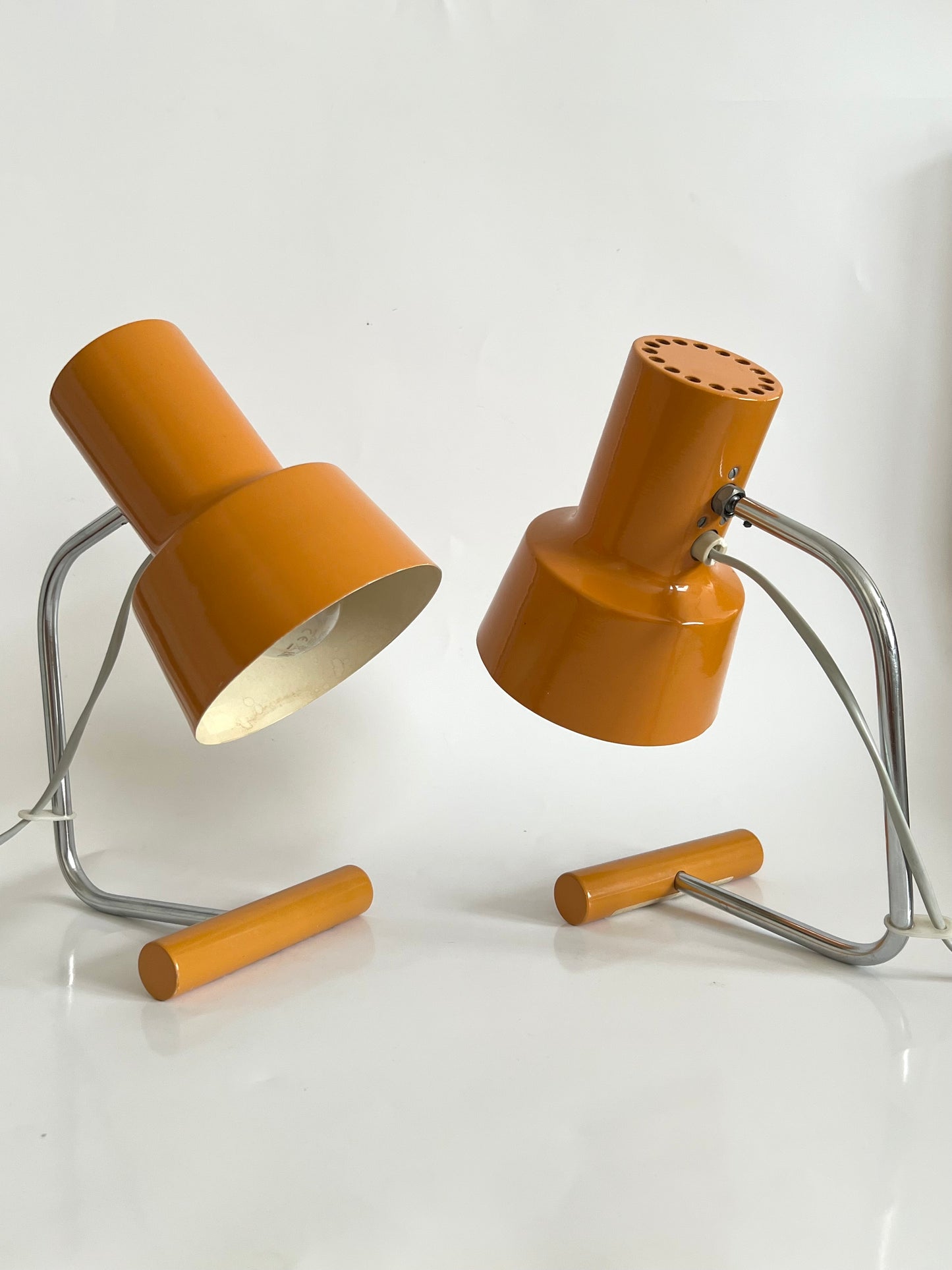 Pair Of Mid-Century Table Lamps By Josef Hurka For Napako, Czechoslovakia