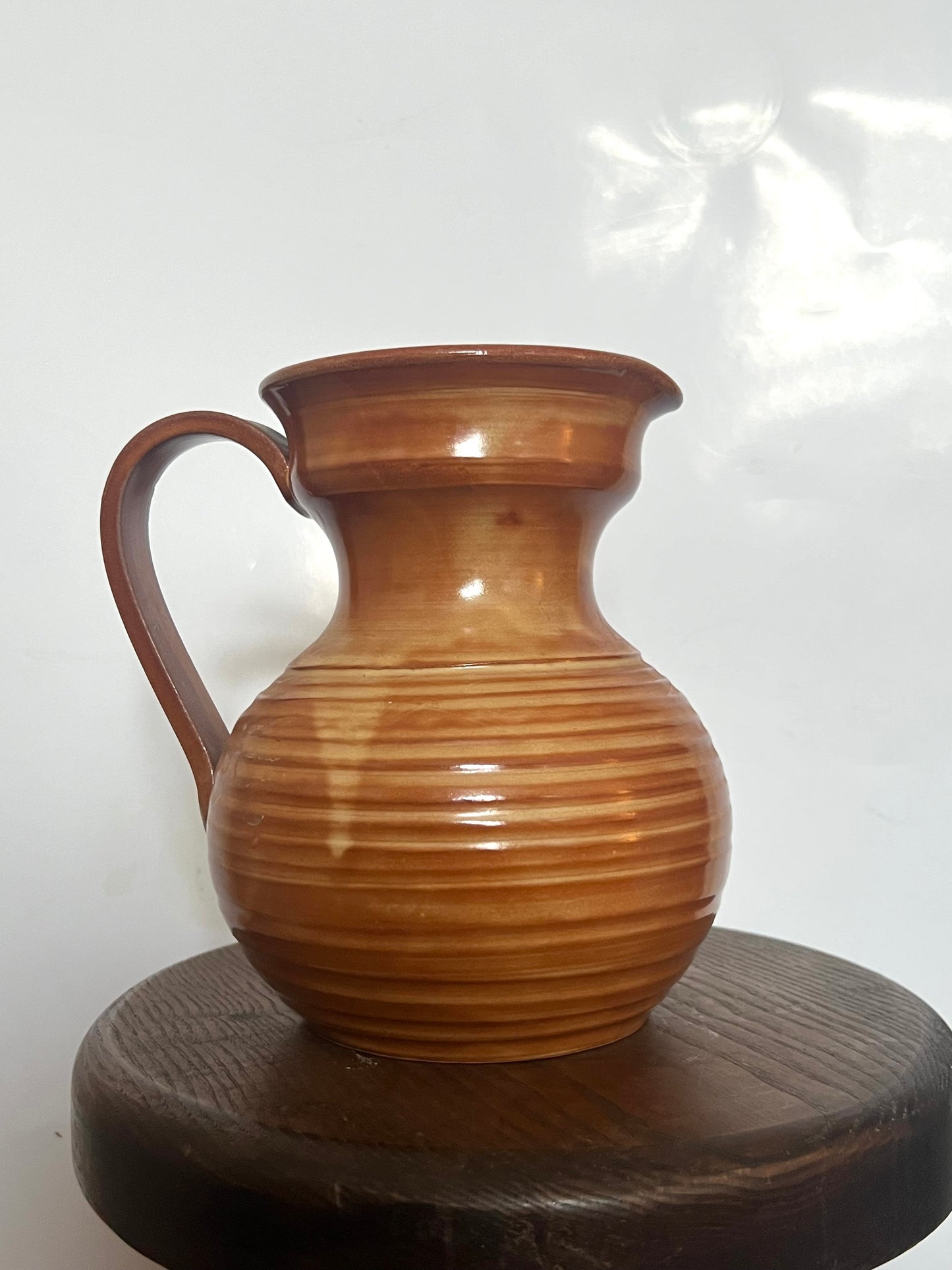 Mid Century Rustic Stonewear Pitcher